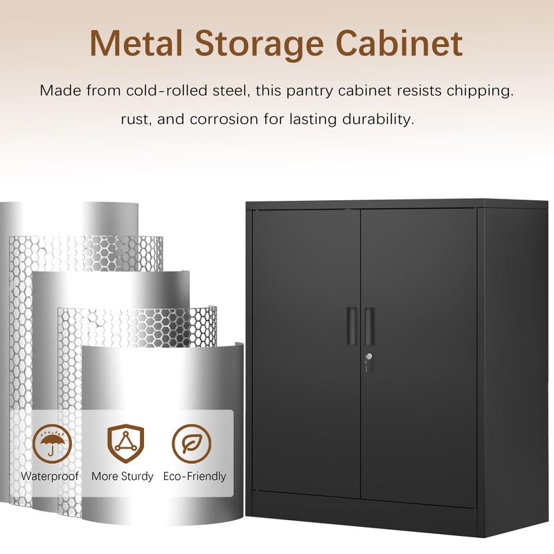 YEEZER Metal Storage Cabinet, 36" H x 32" W x