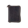 Wallet with side zip pocket LEAS, Genuine Leather, dark brown