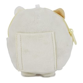 Sumikko Gurashi SG 1484 YEL Cat Plush Coin Case with Neck Strap, Yellow