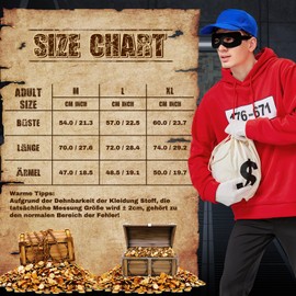 Joellfuner Men's Panzerknacker Costume, Tank Cracker Bandits Gang Costume, Tank Cracker Fan Costume Outfit with Mask and Drawstring Bag, Tank Cracker Bandit Costume for Carnival (671, M)