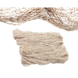 Natural Fish Net Party Decorations for Pirate Party, Hawaiian Party, Nautical Themed Cotton Fishnet Party Accessory