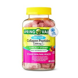 Collagen Women Zero Sugar 60 Gummies - Collagen Peptides 2500mg, Protein Gummies for Women, Collagen Gummies for Skin and Hair + UB Store Sticker (Pack of 1)