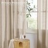 StangH Flax Linen Curtains 96 inch Length, Breathable Semi Transparent