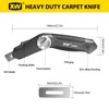 XW Retractable Carpet Knife with Twist-lock Design, Heavy Duty Zinc