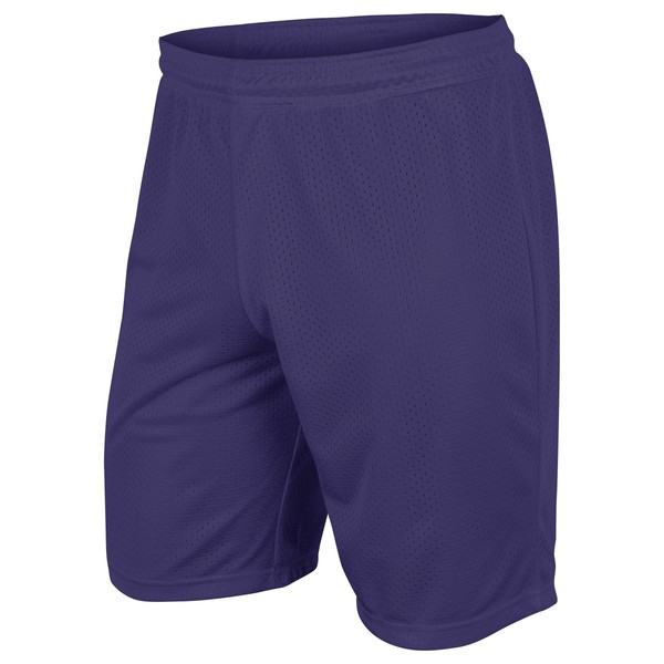 CHAMPRO Boys' Dynamic Tricot Mesh Shorts, Purple, Small