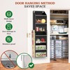 Black Over Door Wrapping Paper Organizer Storage with 3 Removable