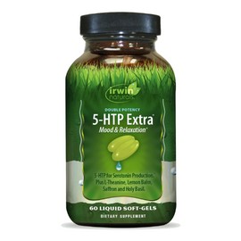Irwin Naturals Double Potency 5-HTP Extra - 60 Liquid Soft-Gels - for Relaxation