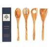 Demy Craft Olive Tree 30 cm 4-Piece Wooden Kitchen Set,