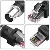 MEIRIYFA BNC to RJ45 Ethernet Adapter,BNC Female to RJ45 Male