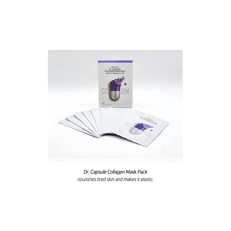Mascarilla Antiarrugas De Colgeno Coreana 1 Caja (10 Pz) Mixta