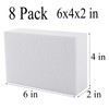 AMZQNART 8 Pack Crafts Foam Blocks, 6x4x2 Square Polystyrene Foam