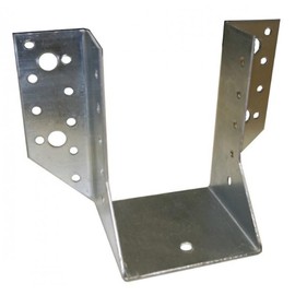 Joist hanger with approval for beams 100 x 200 mm, hot-dip galvanised steel, 1 piece beam connector, metal shoe