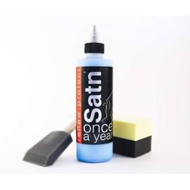 SATN, Once A Year - Our Highest UV Reflective Value: Restorer Plastic and Vinyl, Renew Color, Prevents Tire Dry Rot – Weather- and Salt-Proof, UV Block, Med-Gloss Dry-Seal – 8oz Kit