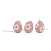 Easter Decoration, Shrub Decoration, Set of Three Embroidered Eggs, Handmade,