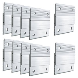 2" French Cleat Picture Hanger, 10 Pairs Heavy Duty Aluminum Z Clips Interlocking Wall Mounting Brackets with Screws for Hanging Photo Panel Mirror Whiteboard Cabinet Shelf Headboard Art (Silver)