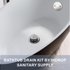 Chrome Tub Drain Lift &Turn Tub Trim Set with Two-Hole