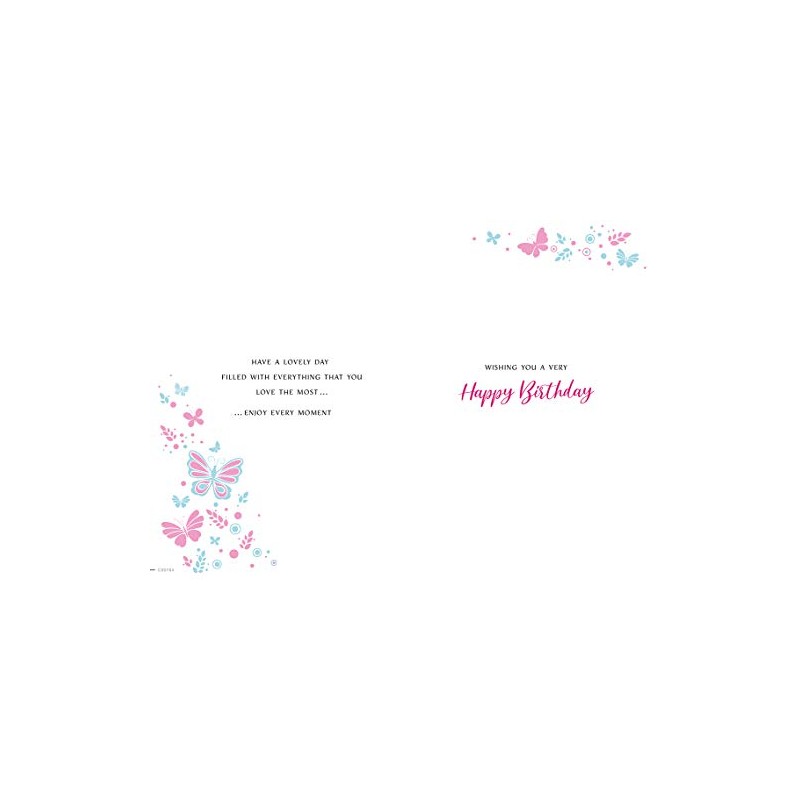 Modern Open Female Birthday Card - 9 x 6 inches