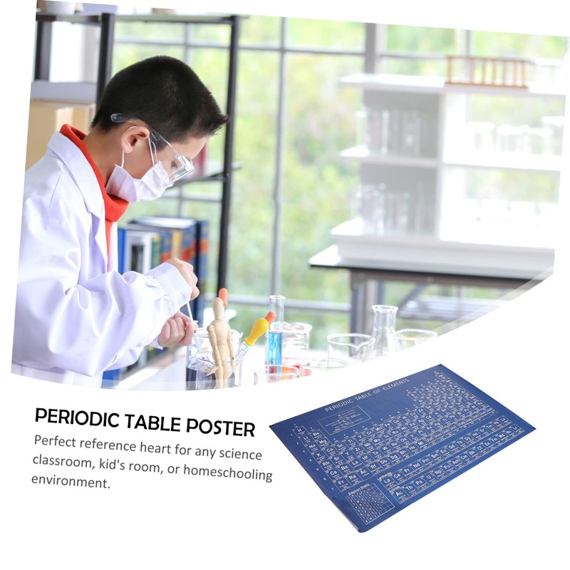 ABOOFAN 1Pc Periodic Table of Elements Poster Chemistry Chart for