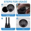 Black Toilet Flush Button Replacement Dual Toilet Flush Button Round
