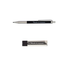 KOH-I-NOOR Automatic 5608 - Mechanical pencil metal/plastic for notebook, including sharpener - SET of 1 pen and matching 2mm GRAPHITMINEN HB (4pcs)