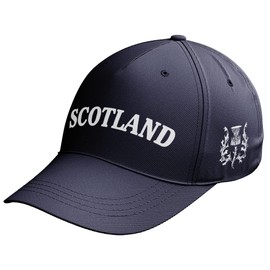 Purple Print House Scotland Cap Mens Scottish Thistle Baseball Hat Nations Rugby Supporter Football, One Size, Navy