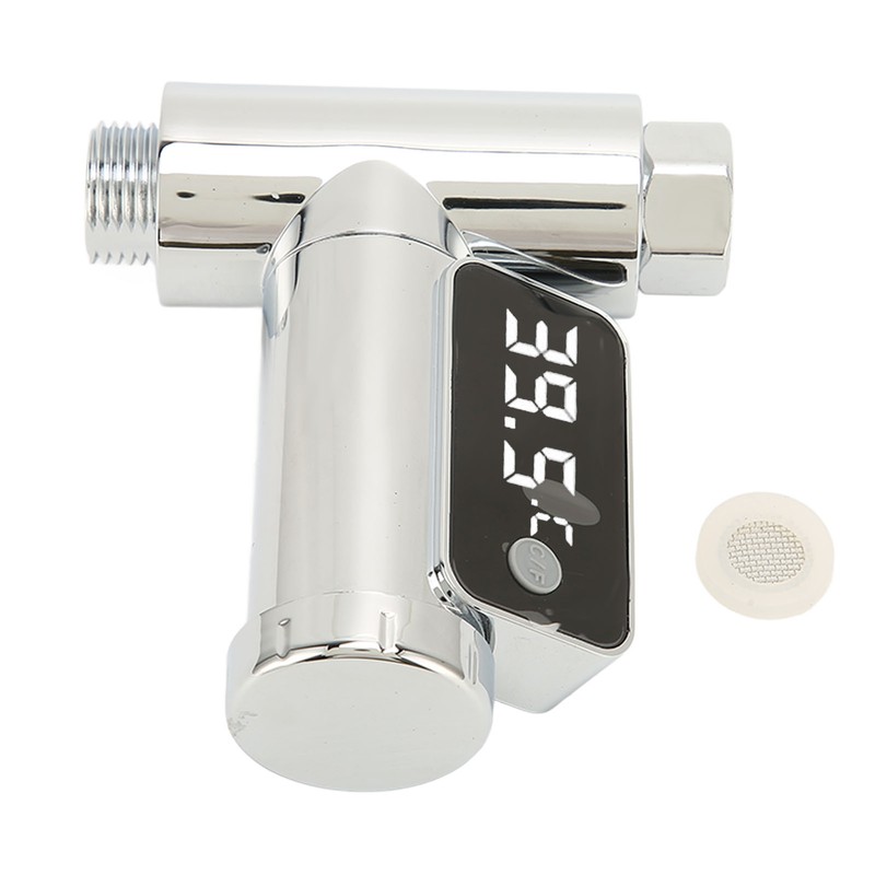 LED Display Water Shower Thermometer Rotatable Screen Waterproof Easy to