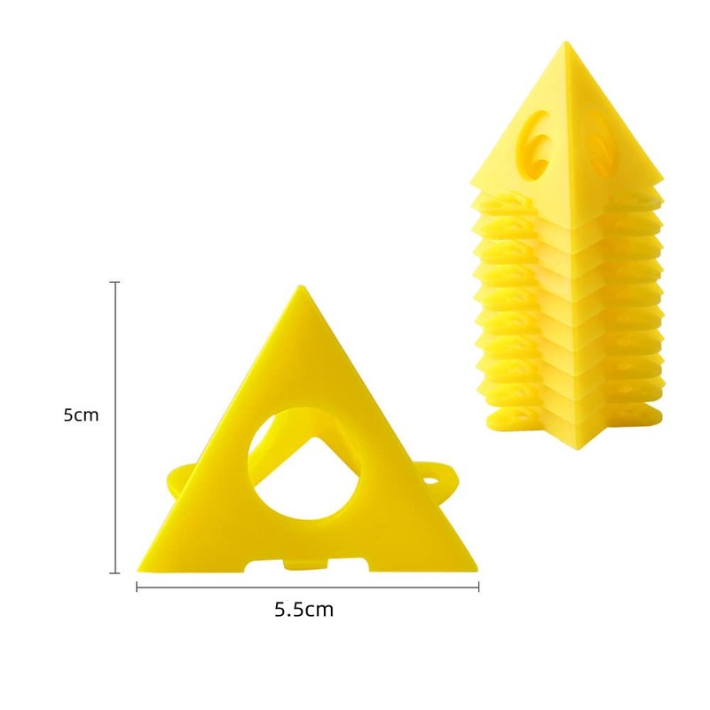 POFET Yellow Cone Canvas and Paint Triangle Stands Cabinet Door
