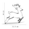 13 cm Leaping Reindeer Cookie Cutter - Stainless Steel