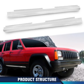 PIT66 Slip-on Rocker Panel Compatible with Jeep Cherokee 4 Door 1984-2001/Fit Jeep Wagoneer & Comanche 4 Door 1984-1996