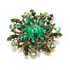 Clearine Marquise Austrian Crystal Rhinestone Elegant Flower Brooch for Women