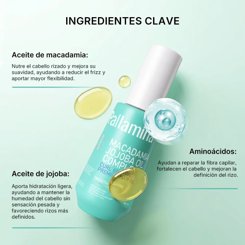Aceite Para Rizos Pallamina Anti Frizz Y Brillo Originals