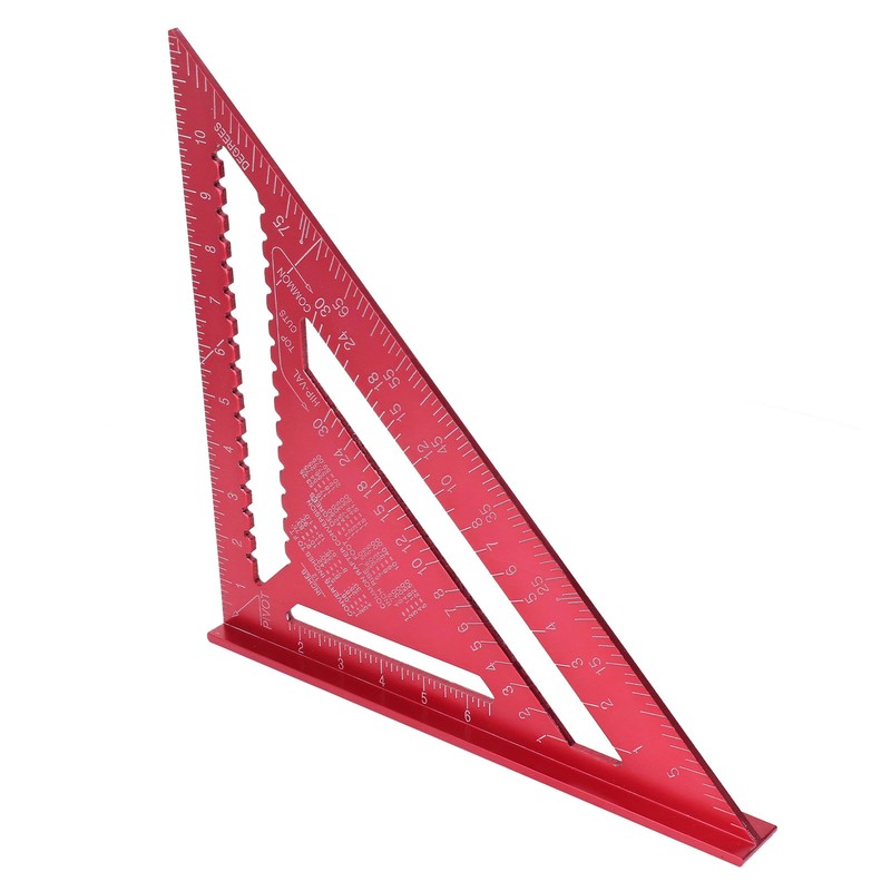 Woodworking Triangle Aluminum Alloy Red Corrosion Resistance Clear Scale Carpentry