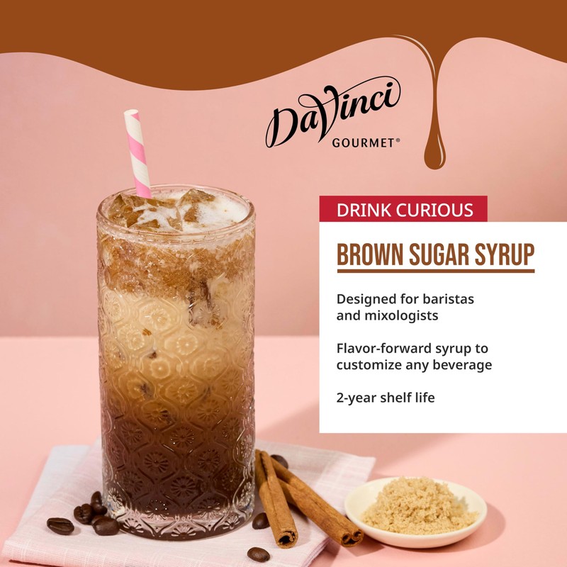 DaVinci Gourmet Brown Sugar Syrup, 25.4 Fluid Ounces (Pack of