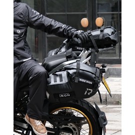 RIDEIRON Motorcycle Saddlebags Waterproof Double Side Saddle bags 28L(14L*2) for most Adventure Sport Motorcycle Racks with Modular Luggage System