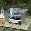 Stove Windscreen, 12 Plates Stove Windshield with Drawstring Bag, Aluminum