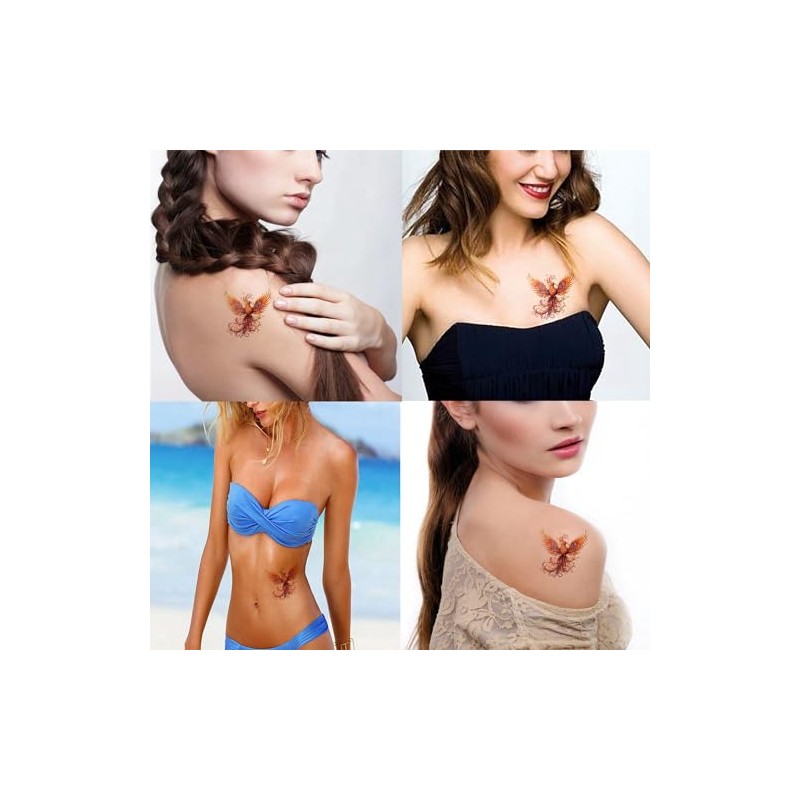 Dopetattoo Six sheets Temporary Tattoos for Men and Women Sketch