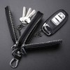 Guolich Car Key Chain Bag Double Zipper Leather Protection Key