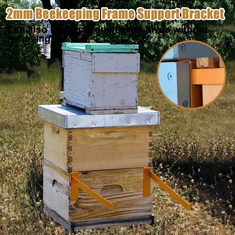 2 Pcs Bee Frame Holders, Painted Beekeeping Frame Support Bracket,