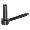 Alberts 306625 Screw-In Bracket, J-Hook, with Cut Thread, Black Dip