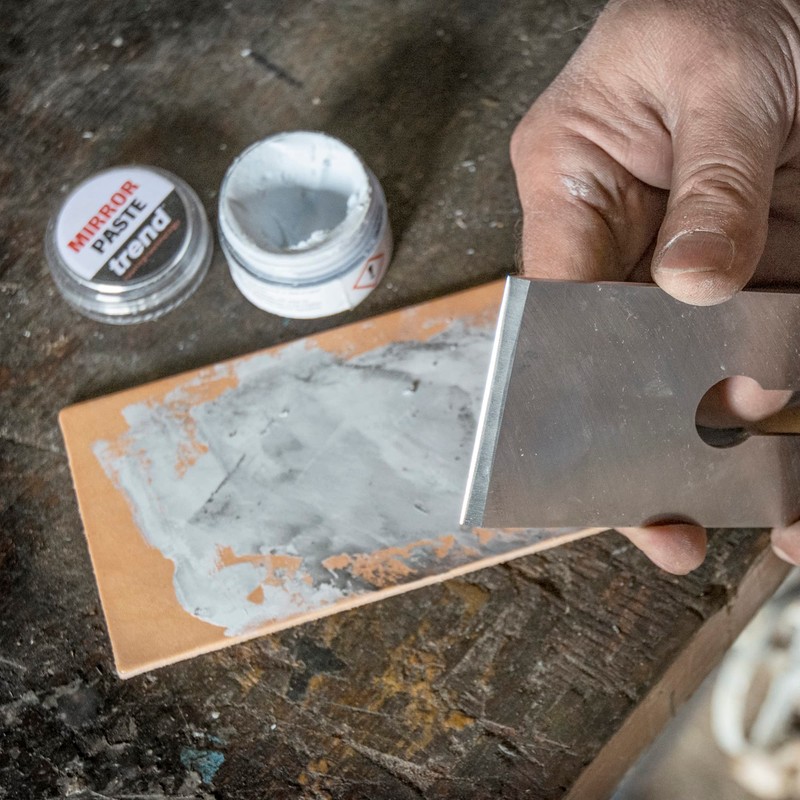 Trend Ultra Fine Mirror Paste & Premium Leather Strop, Hone