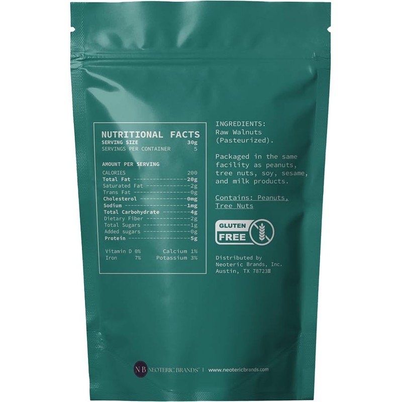 Many a Summer Raw Walnuts - 5oz Resealable Pouch