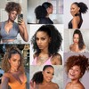 GOTEFERBE Kinky Curly Drawstring Ponytail Golden Blonde Synthetic Afro Curl