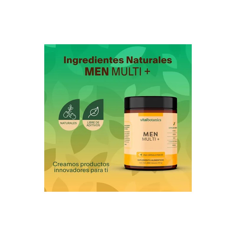 Multivitaminico P Hombre Con Creatina 200 Caps Vitalbotanics