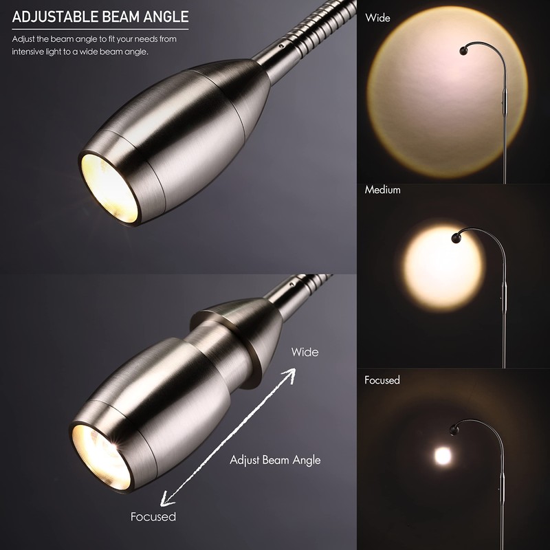 O’Bright Ray – Adjustable LED Beam Floor Lamp, Dimmable and