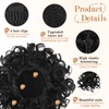 RUWISS Chignon Finto per Capelli Afro, Nero Naturale Chignon Riccio
