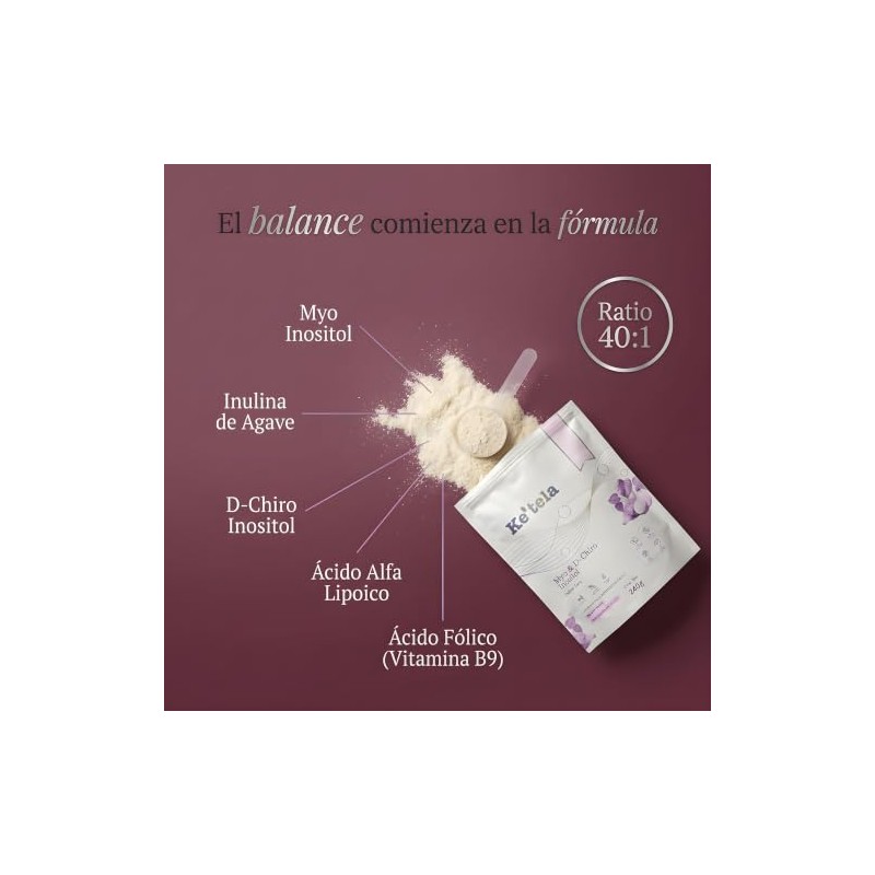 Ke?tela Myo Inositol & D-chiro Inositol 40:1 Sabor Taro 240g