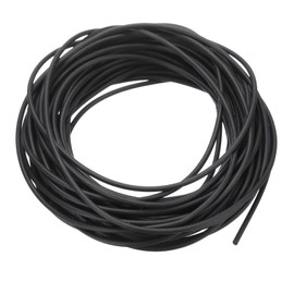 PATIKIL Silicone Foam Seal Strip, 10M(32.8Ft) 1.5mm(0.06") Dia Round High Density Solid Sponge Rubber Weather Stripping Cord for Sealing Gap Blocker Insulation, Black