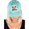 Funky Junque Womens Baseball Cap Distressed Vintage Unconstructed Embroidered Patch