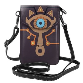 JMI The Legend of Zelda Smartphone Pouch, Genuine Leather, Shoulder Bag, Thin, Women's, Men's, Mini Pouch, Popular, Wallet, Crossbody Bag, Height 7.5 x Width 4.9 x Thickness 1.6 inches (19 x 12.5 x 4