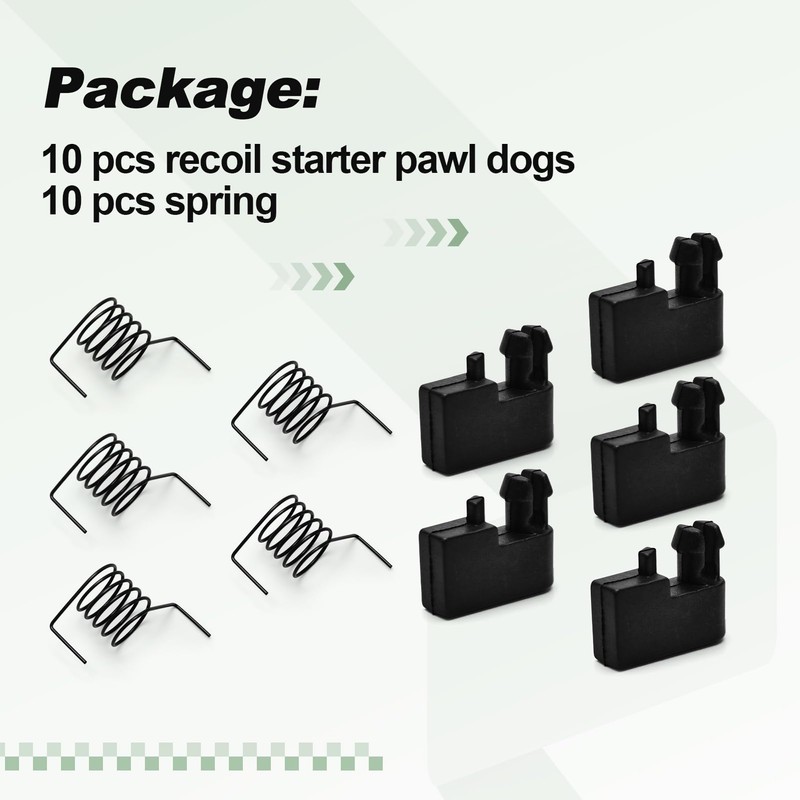 Quctaki 10 Set Recoil Starter Pawl Dog and Spring Compatible